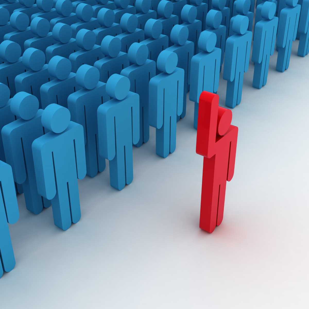 standing out of the crowd
